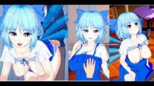 [Jeu Hentai Koikatsu ! ] Avoir des relations sexuelles avec Touhou Gros seins Cirno. Vidéo d'anime