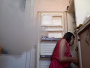 I could not resist to fuck my girlfriend when she was looking for something in the fridge 16/16