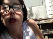 Nerdy Faery Piss in New Red Yoga Pants 3/16