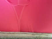 Nerdy Faery Piss in New Red Yoga Pants 5/16