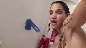 stepmom leaves dildo in the bathroom, naughty stepdaughter has fun