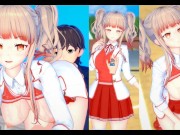 【エロゲーコイカツ！】爆乳「茨棘」のおっぱい揉みまくりH！巨乳仁王立ち手コキ・フェラ・パイズリ・正常位・バック3DCGアニメ動画[Hentai Game Koikatsu!