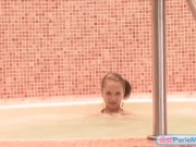 Teen Paris Milan takes Jacuzzi 4/16