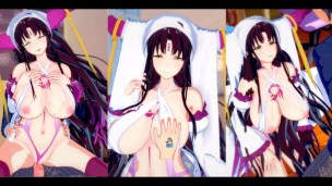 [Hentai Gra Koikatsu! ] Uprawiaj seks z Fate Duże cycki Sessyoin Kiara.3DCG Erotyczne wideo anime.
