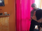 After sex, she hangs out the clothes 11/16