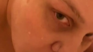 Camgirl Nell Atlas POV shower bj blowjob in hotel waiting for FWB to fuck