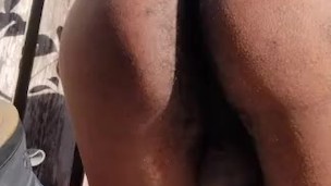 Straight bi boy showing butt peeing
