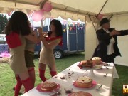 bbw Kirstyn Halborg orgy with her sexy chums 4k 4/16