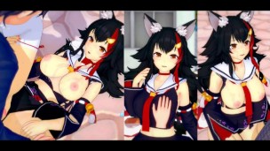 [Hentai Gra Koikatsu! ] Uprawiaj seks z Duże cycki Vtuber Ookami Mio.3DCG Erotyczne wideo anime.