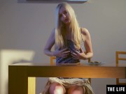 See her big tits bounce as she rides her fingers to a wild orgasm 4/16