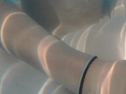 Swimming around naked in a garden pool with teasing 3/16