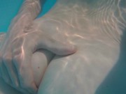 Swimming around naked in a garden pool with teasing 9/16