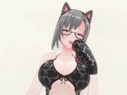 3D HENTAI Neko girl has a gorgeous orgasm and does AHEGAO 11/16