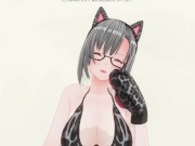 3D HENTAI Neko girl has a gorgeous orgasm and does AHEGAO 13/16