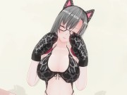 3D HENTAI Neko girl has a gorgeous orgasm and does AHEGAO 4/16