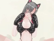 3D HENTAI Neko girl has a gorgeous orgasm and does AHEGAO 8/16