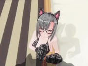3D HENTAI Neko girl sucks your cock POV 2/16