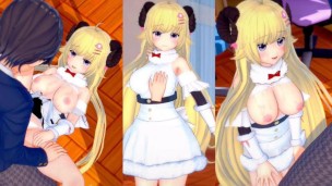 [Hentai Game Koikatsu! ] Faça sexo com Peitões Vtuber Tsunomaki Watame.Vídeo 3DCG Anime Erótico.