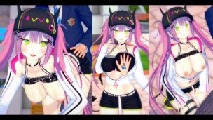 [Gioco Hentai Koikatsu! ]Fai sesso con Grandi tette Vtuber Tokoyami Towa.Video di anime erotiche3DCG