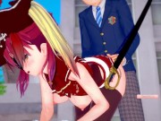 【エロゲーコイカツ！】VTuber 宝鐘マリン3DCG巨乳アニメ動画(バーチャルYoutuber)[Hentai Game Koikatsu! Houshou Marine (Anime 3DCG V 11/16