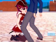 【エロゲーコイカツ！】VTuber 宝鐘マリン3DCG巨乳アニメ動画(バーチャルYoutuber)[Hentai Game Koikatsu! Houshou Marine (Anime 3DCG V 6/16