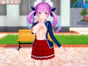 【エロゲーコイカツ！】VTuber 湊あくあ3DCG巨乳アニメ動画(バーチャルYoutuber)[Hentai Game Koikatsu! Minato Aqua(Anime 3DCG Video) 4/16