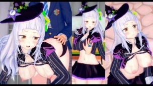 [Hentai Game Koikatsu! ] Faça sexo com Peitões Vtuber Murasaki Shion.Vídeo 3DCG Anime Erótico.
