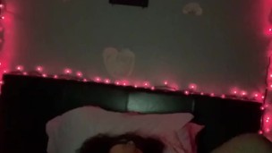 Ebony Babe Missionary Dildo Fuck squirts makes a mess 
