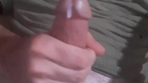 Big dick jacking off and cumming