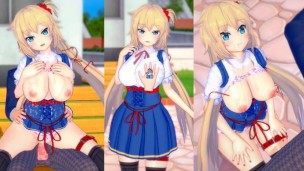 [Hentai Game Koikatsu! ] Faça sexo com Peitões Vtuber Akai Haato.Vídeo 3DCG Anime Erótico.