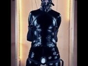 Latex doll in bondage gagged and blindfolded 9/16