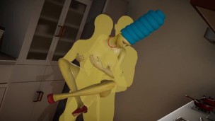Marge Simpson has an encounter with two men
