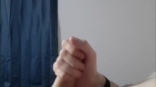 MASSIVE Cumshot, Skinny Guy Jerks Off On Himself & Leaves HUGE Puddle!