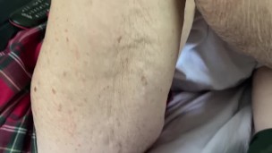 Granny StepAunt Ann Gives Footjob To Me For Cum