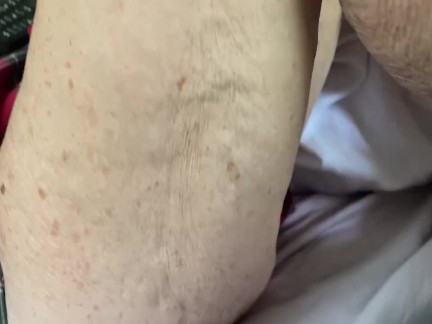 Granny StepAunt Ann Gives Footjob To Me For Cum