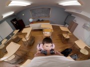 VR BANGERS Slutty Teen Fingering Pussy In The Class VR Porn 3/16