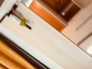 Horny housewife, Spanish Milf ,wearing a new vibrator, controlled by her husband, and Blowjob 16/16