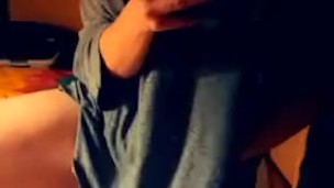 Standing watching myself rub my wet pussy until I have an intense orgasm 