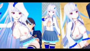 [Hentai Game Koikatsu! ] Faça sexo com Peitões Vtuber Lize Helesta.Vídeo 3DCG Anime Erótico.