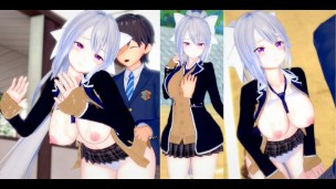 [Gioco Hentai Koikatsu! ]Fai sesso con Grandi tette Vtuber Higuchi Kaede.Video di anime erotiche 3D