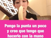 Si puedo poner este condón en este plátano junto a mi boca♥ Japonés mamadas, pajas