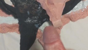Cumming on my wife's panties