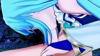 Aqua Konasuba BLOWJOB and DOGGY in cave (3d Hentai)