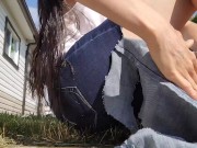 Nerdy Faery Absolutely Destroys a Pair Of Molly Jeans 12/16