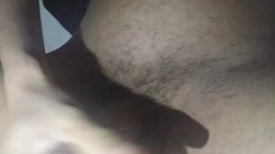 A lot of cum on the bathroom floor
