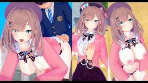 [Hentai Gra Koikatsu! ] Uprawiaj seks z Duże cycki Vtuber Suzuhara Lulu.3DCG Erotyczne wideo anime.