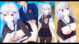[Hentai Gra Koikatsu! ] Uprawiaj seks z Duże cycki Vtuber Hakase Fuyuki.3DCG Erotyczne wideo anime.