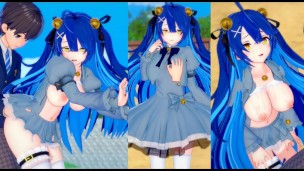 [Hentai Game Koikatsu! ] Faça sexo com Peitões Vtuber Amamiya Kokoro.Vídeo 3DCG Anime Erótico.