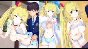 [Hentai Game Koikatsu! ] Faça sexo com Peitões Vtuber Hoshikawa Sara.Vídeo 3DCG Anime Erótico.