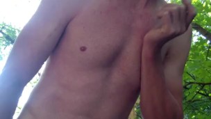 Big Red Boner Outdoor Cumshot
